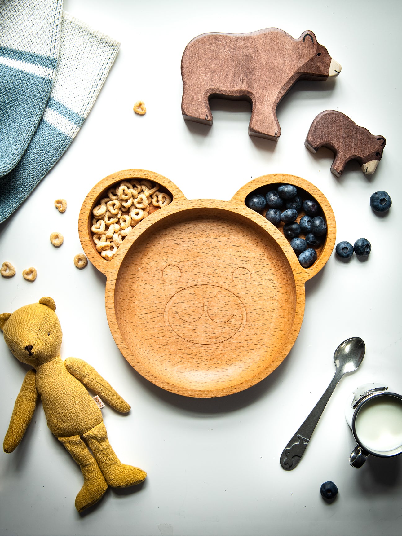 Wood Life Project Wooden Bear Dinnerware