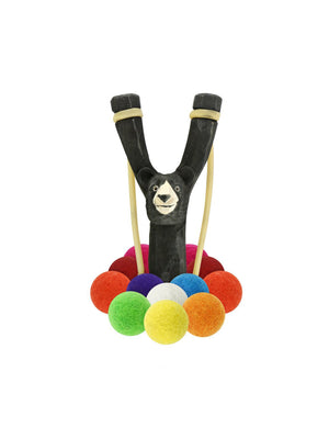  Wooden Animal Slingshot Bear with Felt Ammo Weston Table 