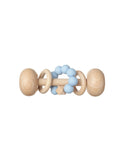 Wooden Barbell Teething Rattle Blue Weston Table