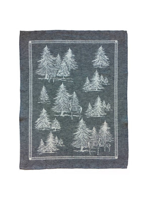  Woodlands Kitchen Towel Charcoal Weston Table 